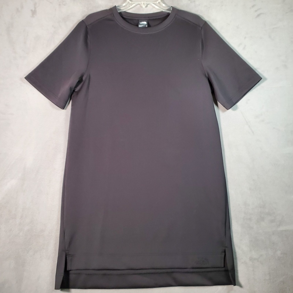 The North Face T Shirt Dress Womens M Black Short Sleeve Athletic Stretch Sporty